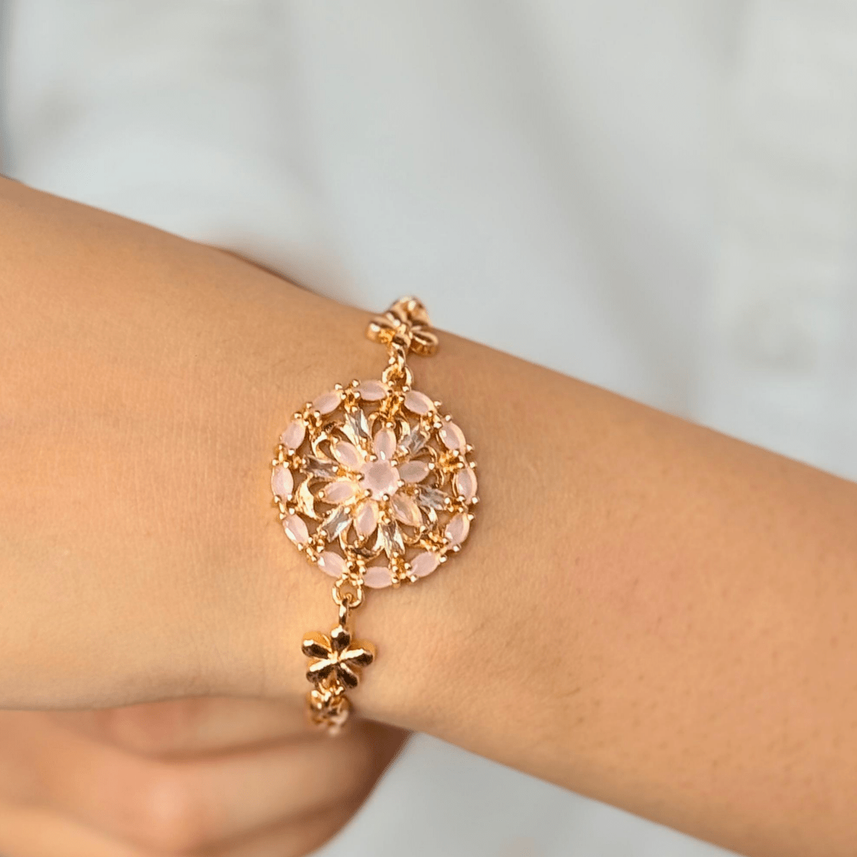 Zircon Cherry Flower Bracelet - Inara Jewellery